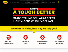 Tablet Screenshot of midas.com