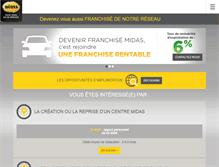 Tablet Screenshot of franchise.midas.fr